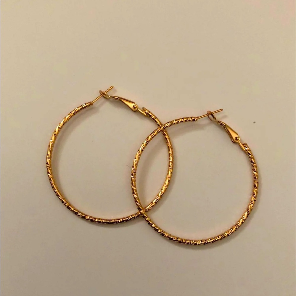 Gold colored hoops